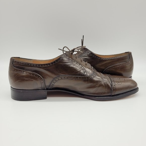 Salvatore Ferragamo Brown Lace-up Oxfords - Size 10.5D